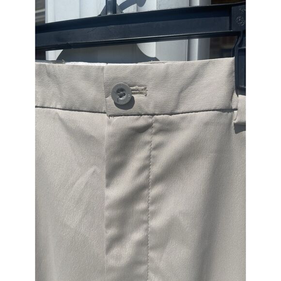 Greg Norman Pants Mens 36x32 Beige Tapred Leg Flat Front Performance Chino - Picture 4 of 10